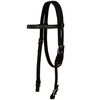 vidaXL Western Saddle. Headstall&Breast Collar Real Leather 17" Black