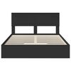 vidaXL Storage Bed with Headboard Black 140 x 190 cm Engineered Wood