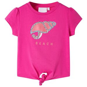 vidaXL Kids' T-shirt Dark Pink 116