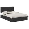 vidaXL Storage Bed with Headboard Black 150 x 200 cm Engineered Wood