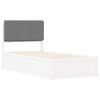 vidaXL Bed Frame with Upholstered Headboard Light Grey 90 x 200 cm