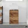 vidaXL Bathroom Cabinet Old Wood 40 x 37 x 59 cm Engineered wood
