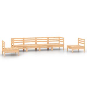 vidaXL 6 Piece Garden Lounge Set Solid Pinewood