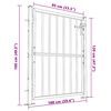 vidaXL Garden Gate 100x120 cm Stainless Steel