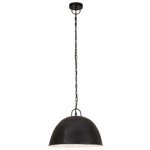 vidaXL Industrial Vintage Hanging Lamp 25 W Black Round 41 cm E27