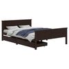 vidaXL Bed Frame without Mattress Dark Brown 160x200 cm Solid Wood