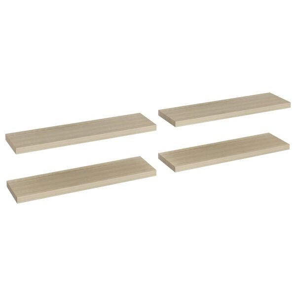 vidaXL Floating Wall Shelves 4 pcs Oak 90x23.5x3.8 cm MDF