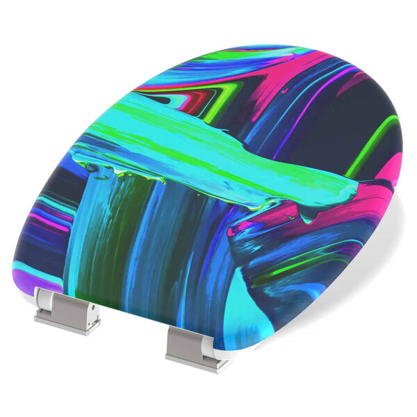 SCH&Uuml;TTE Toilet Seat with Soft-Close NEON PAINT