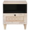 vidaXL Bedside Cabinet Beige 40 x 33 x 46 cm Solid Acacia wood