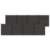 vidaXL Fence Set 8 pcs 1391 x 186 cm WPC and Aluminium Black