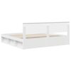 vidaXL Bed Frame with Headboard White 200 x 200 cm Solid Pine Wood