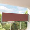 vidaXL Patio Retractable Side Awning 100x300 cm Brown