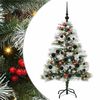 vidaXL Artificial Christmas Tree Green and white 120 cm