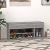 vidaXL Shoe Bench Grey Sonoma 105x30x45 cm Engineered Wood