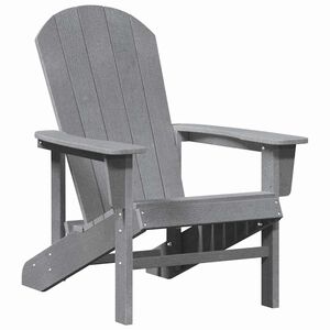 vidaXL Adirondack Chair Light Grey 82 x 74 x 92 cm HDPE