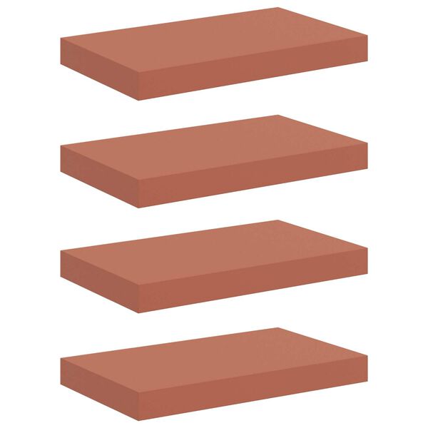 vidaXL Wall Shelf 4 pcs Red 40 x 23.5 x 4 cm Engineered Wood