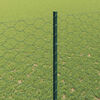 vidaXL Fence with Post Green 1.5 x 25 m Steel