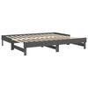 vidaXL Pull-out Day Bed without Mattress Grey 2x(100x200) cm