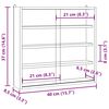 vidaXL Wooden Collector's Display Case with Doors 40x8.5x37cm