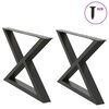 vidaXL Coffee Table Legs 2 pcs Anthracite 70x(42-43.3) cm Steel