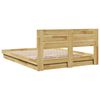 vidaXL Bed Frame with Headboard without Mattress 135x190 cm Double Solid Wood Oak