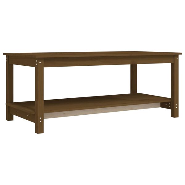 vidaXL Coffee Table Honey Brown 110x55x45 cm Solid Wood Pine