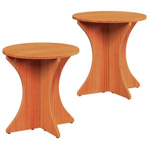 vidaXL Coffee Table 2 pcs Wax Brown Solid pine wood