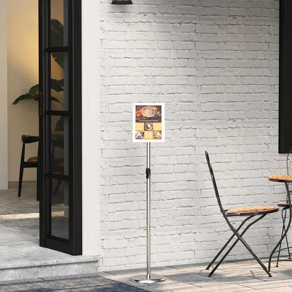 vidaXL Trade Show Displays Silver 25 x 25 x 125 cm Aluminum