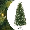 vidaXL Artificial Christmas Tree with 150 LEDs Green 120 cm PE and PVC