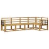 vidaXL Outdoor Sofa Set 5 pcs White Solid Acacia Wood