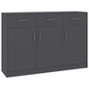 vidaXL Sideboard Grey 110x30x75 cm Engineered Wood