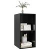 vidaXL Wall-mounted TV Cabinet High Gloss Black 37x37x72 cm Engineered Wood