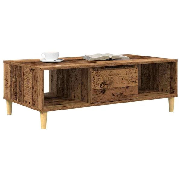 vidaXL Coffee Table Old Wood 102 x 55 x 35 cm Engineered Wood