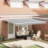 vidaXL Automatic Retractable Awning Anthracite&White 450x300 cm