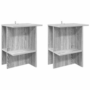 vidaXL Coffee Table 2 pcs Grey Sonoma 40 x 30 x 49 cm Engineered Wood