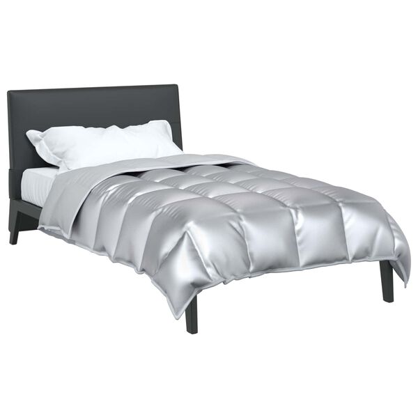 vidaXL Winter Duvet Silver 200 x 140 cm Satin and Microfiber