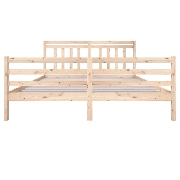 vidaXL Bed Frame without Mattress Super King Solid Wood