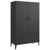 vidaXL Highboard Black 70x31x115 cm Engineered Wood