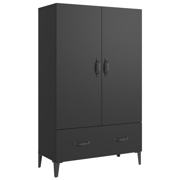 vidaXL Highboard Black 70x31x115 cm Engineered Wood