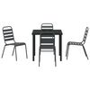 vidaXL Garden Dining Set 5 pcs Anthracite Powder-Coated Steel