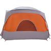 vidaXL Family Tent Cabin 6-Person Grey and Orange Waterproof