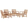 vidaXL Garden Sofa Set 5 pcs Natural Solid Teak Wood
