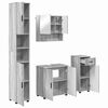vidaXL Bathroom Furniture Set 4 pcs Grey sonoma Engineered wood