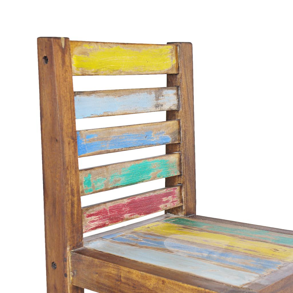 Distressed wood store dining chairs