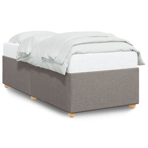 vidaXL Bed Frame without Mattress Taupe 100x200 cm Fabric