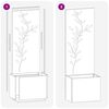 vidaXL Garden Privacy Screen Floral Sliver 50 x 140 cm Stainless steel