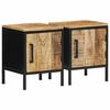 vidaXL Bedside Cabinet 2 pcs Brown and Black 30 x 30 x 40 cm