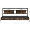 vidaXL Metal Bed Frame without Mattress Smoked Oak 200x200 cm