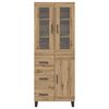 vidaXL Highboard with Drawer 2 pcs Artisan Oak Engineered Wood
