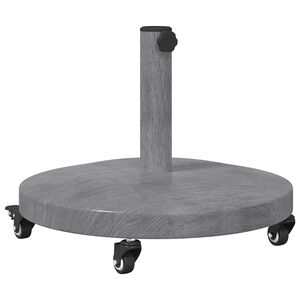 vidaXL Parasol Base 24.8 kg Dark Grey Wood look Round Adjustable
